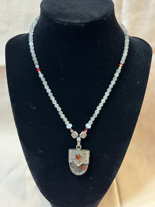 #104 Garnet pendant