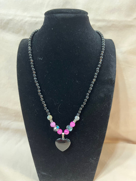 #132 Onyx heart